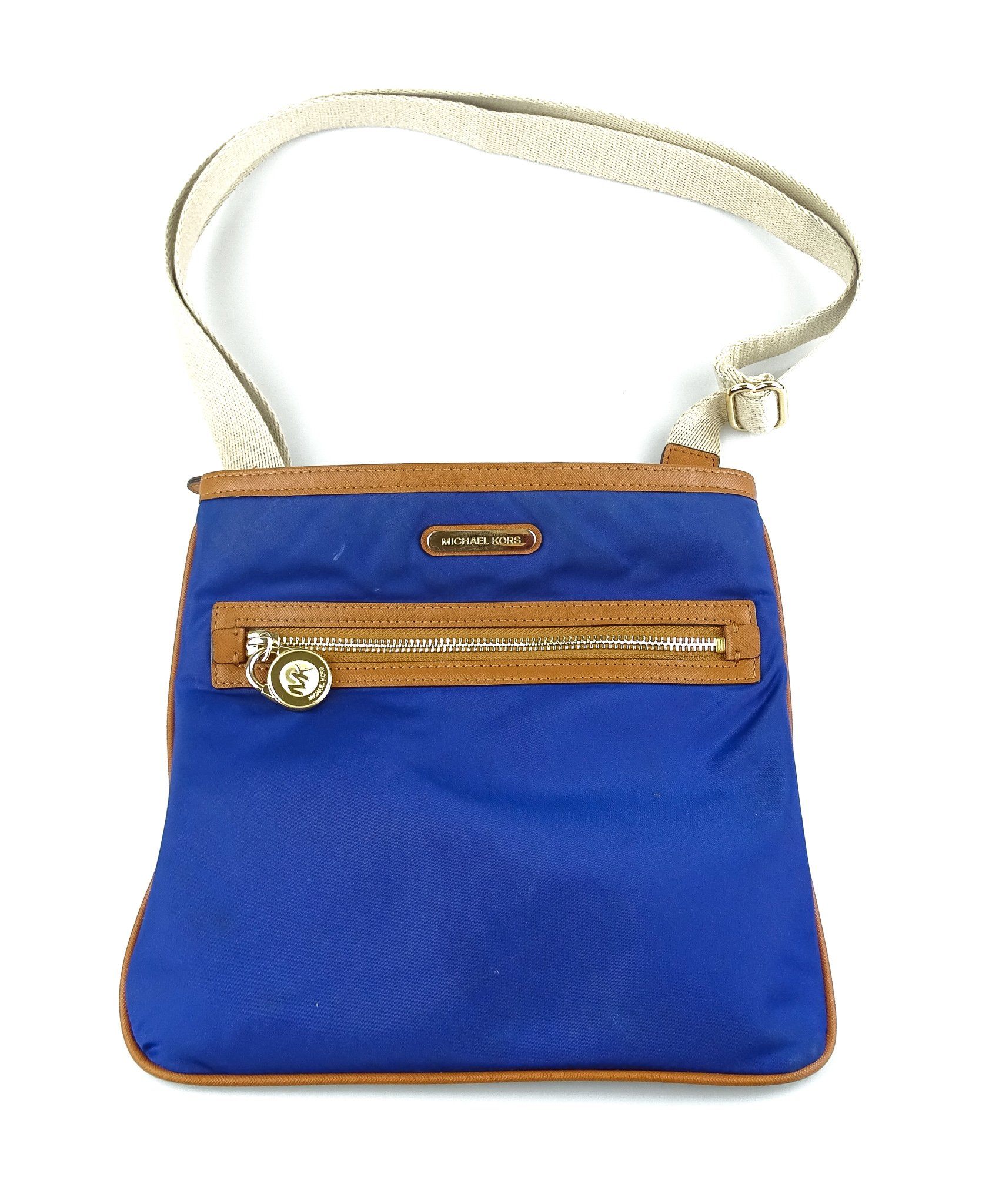 Michael Kors Large Kempton Blue Nylon Messenger – Designer Exchange Ltd