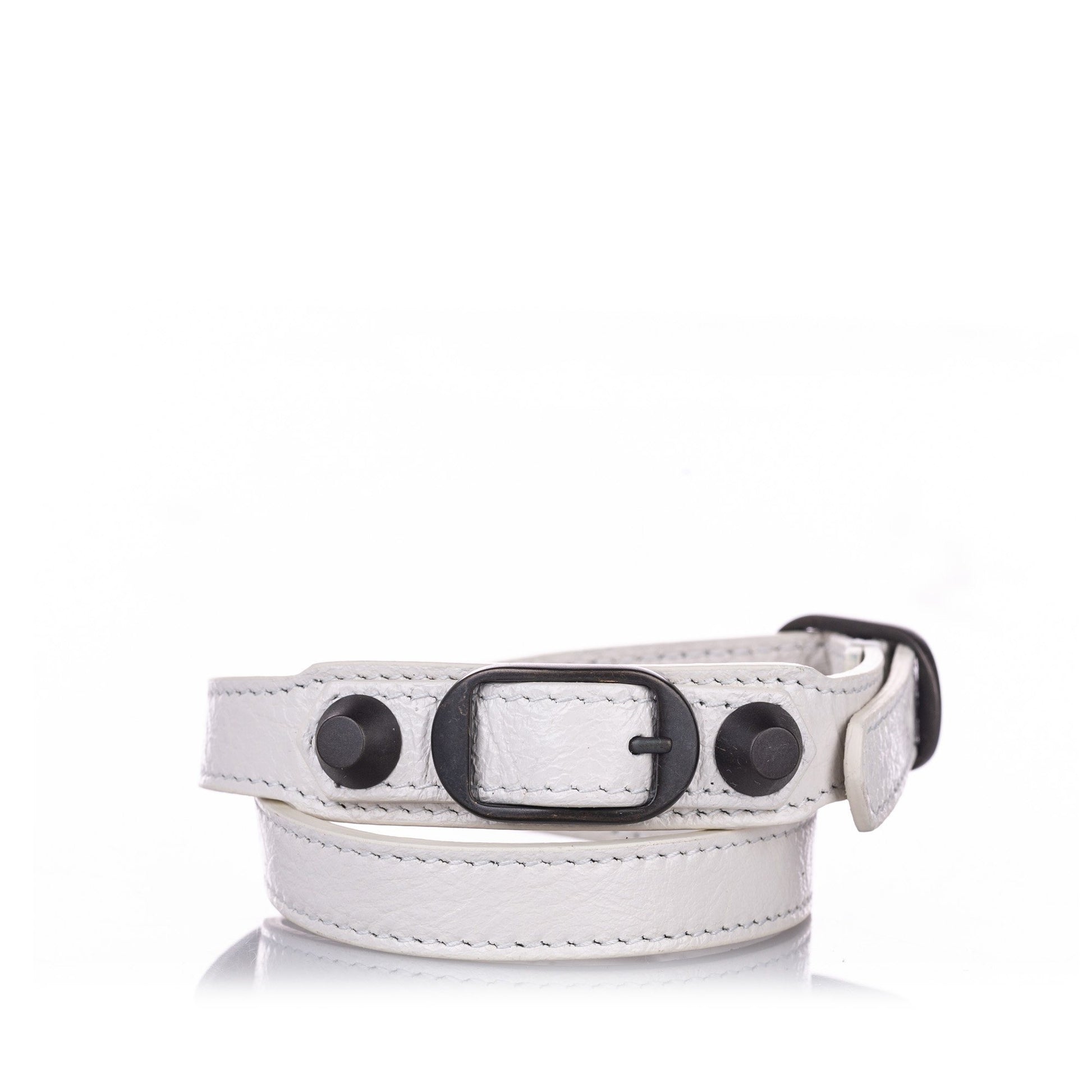 champion fast Playful Balenciaga Classic Arena Wrap Leather Bracelet White – Designer Exchange Ltd