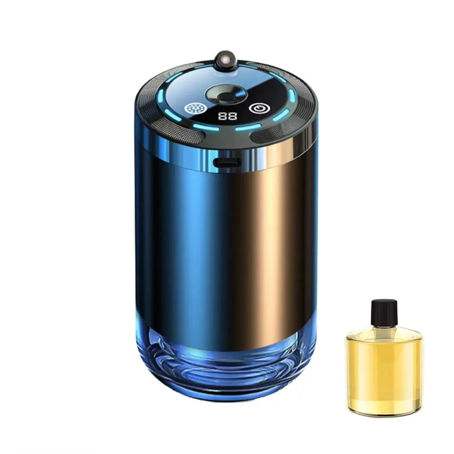 Car Perfume Diffuser Humidifier with 5 Modes Digital Display - Air Freshener for Car, Office, Bedroom - Odor Eliminator