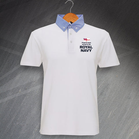 Royal Navy Chambray Button Polo Shirt