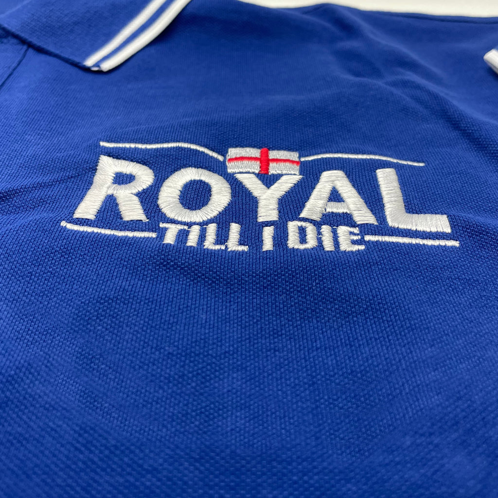 Royal Till I Die Polo Shirt | Embroidered Reading Football Tops ...