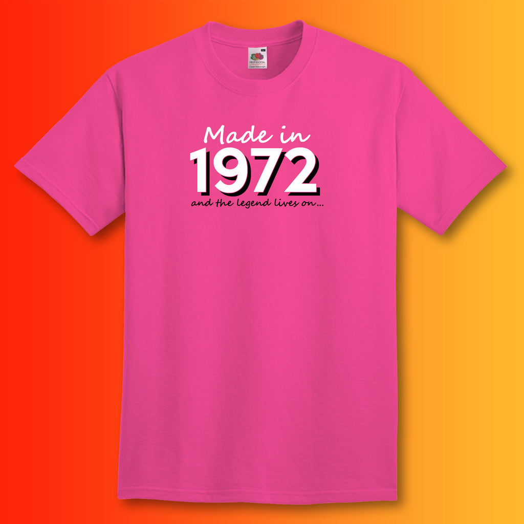 1972 T Shirt | Unisex Birth Year T Shirts for People Born in 1972 ...