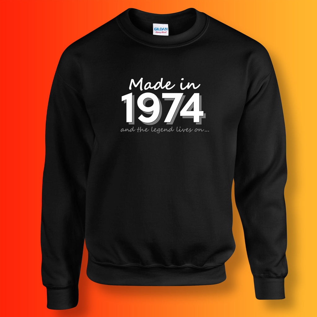 Made In 1974 and The Legend Lives On Sweater for Sale – Sloganite.com