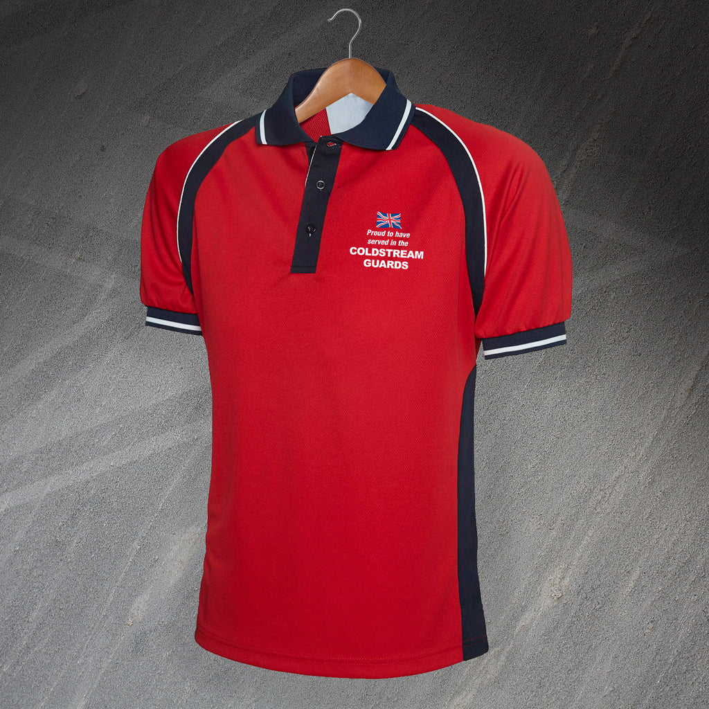 Proud to Have Served in The Coldstream Guards Sports Polo Shirt ...