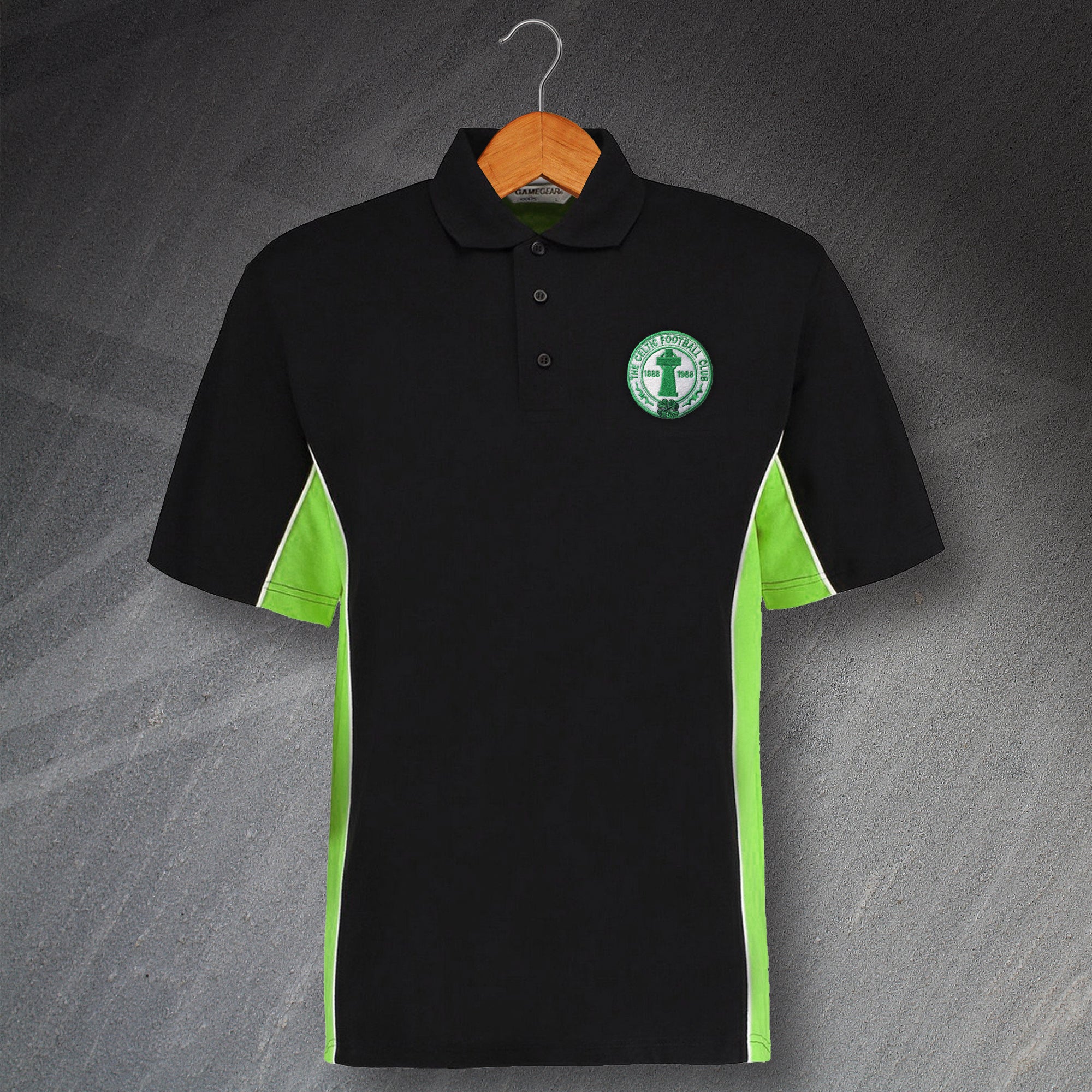 celtic polo shirt black