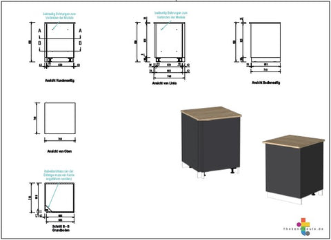 Eck-Modul - 90 Grad bedienerseitig, kurz