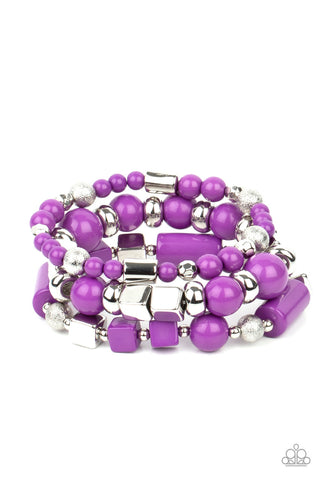 2 Smile Purple Lavender Clay Beads Stretch Bracelets Preppy + Sticker  Aesthetic