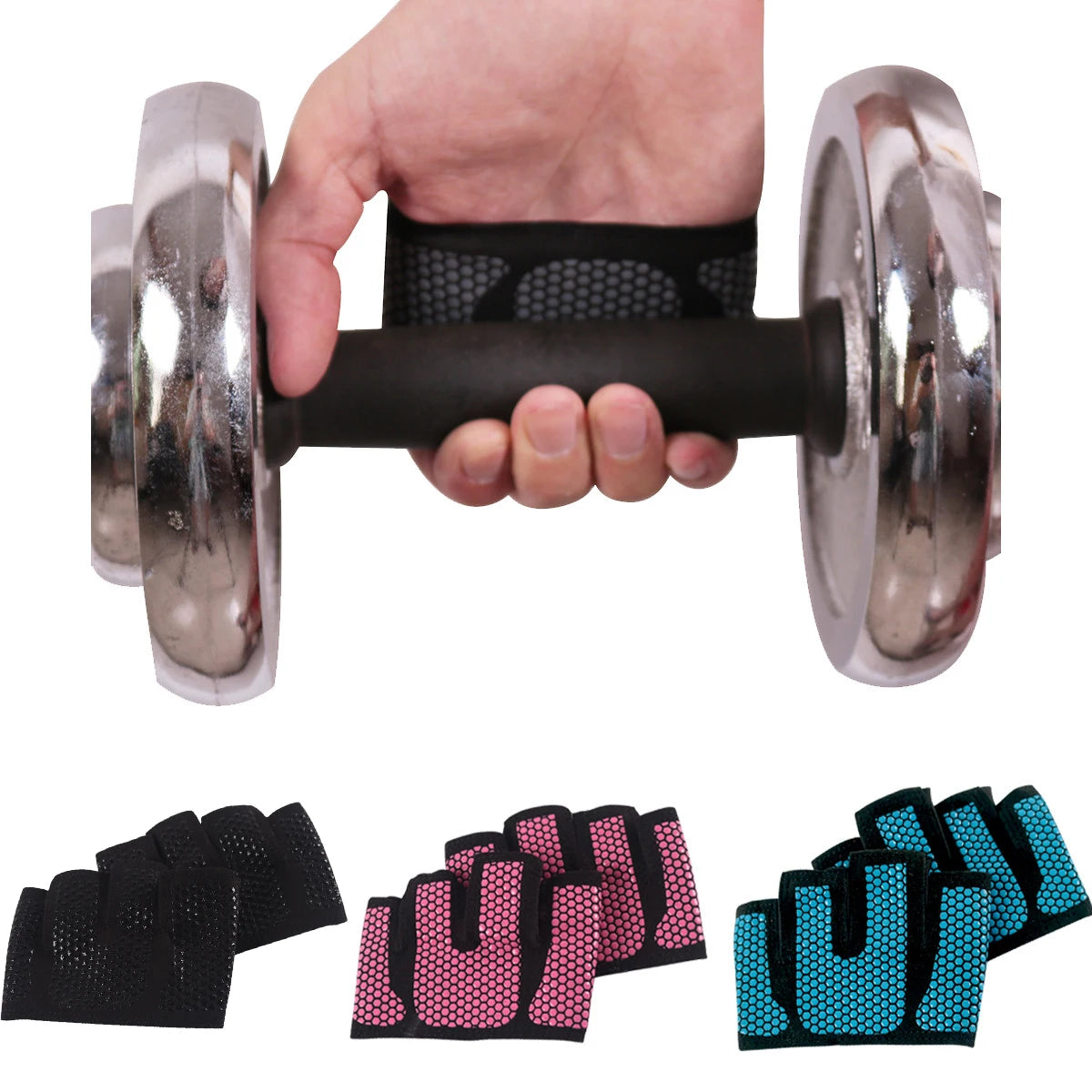 Fitness Half Finger Anti-Slip Silicone Workout Gloves