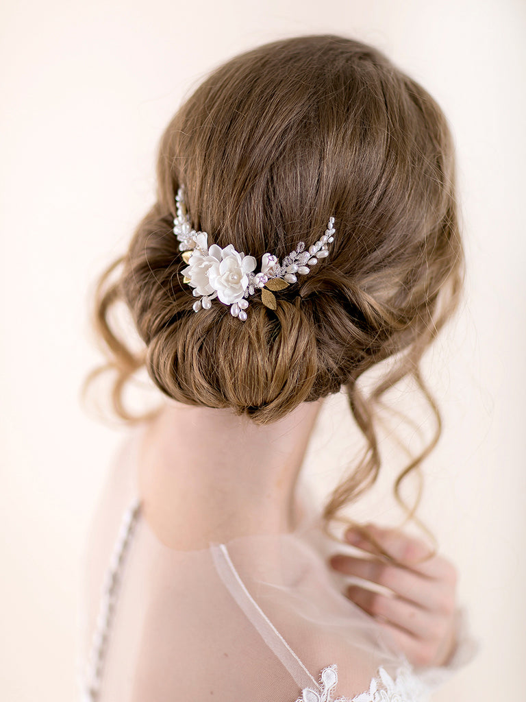 flower hair comb