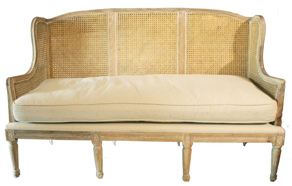 French Cane Back Sofa