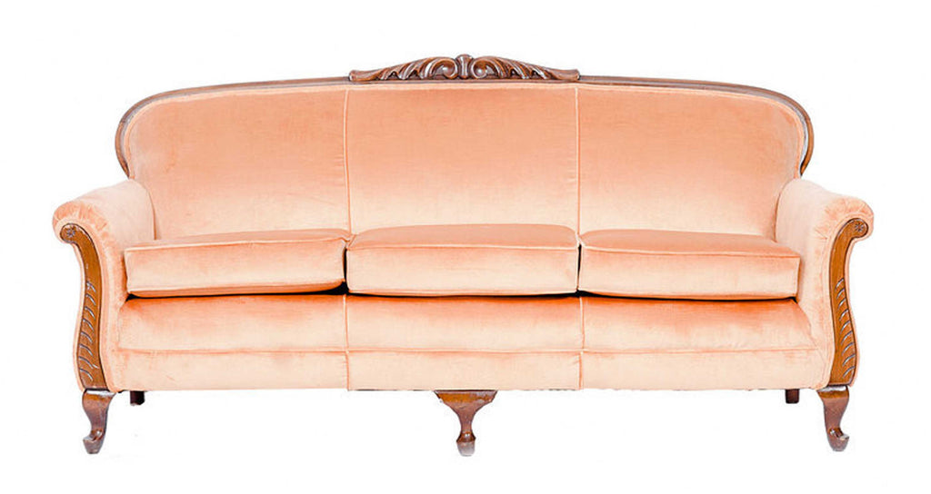 Orange Velvet Sofa Bed