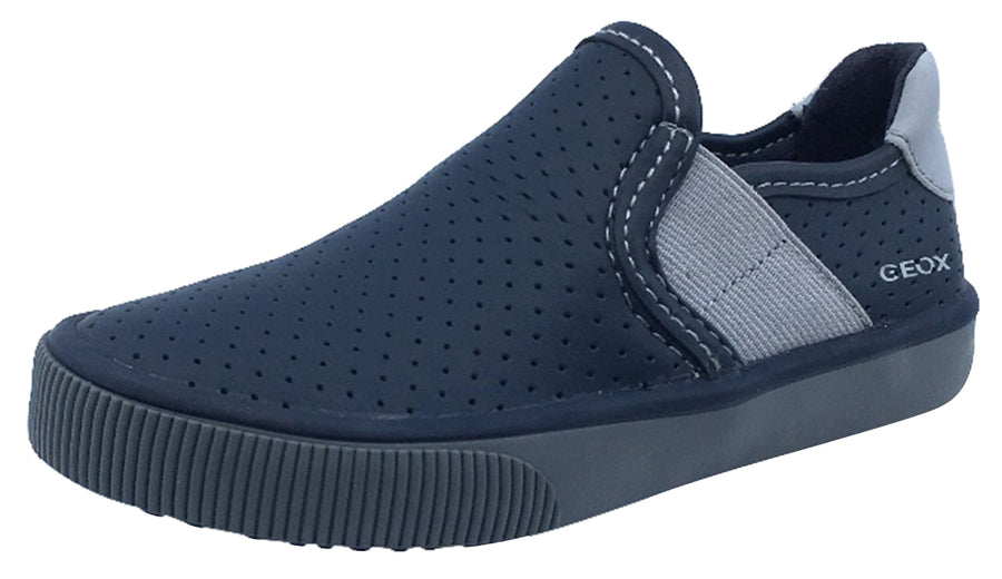 metano gráfico Presunción GEOX Boy's Kilwi Slip-On Sneaker Tennis Shoes, Navy/Grey – Just Shoes for  Kids