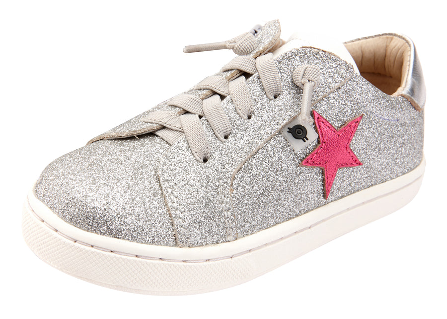 Old Soles Girl's Milky Way Sneaker Shoes - Glam Argent/Silver/Snow/Fuc ...