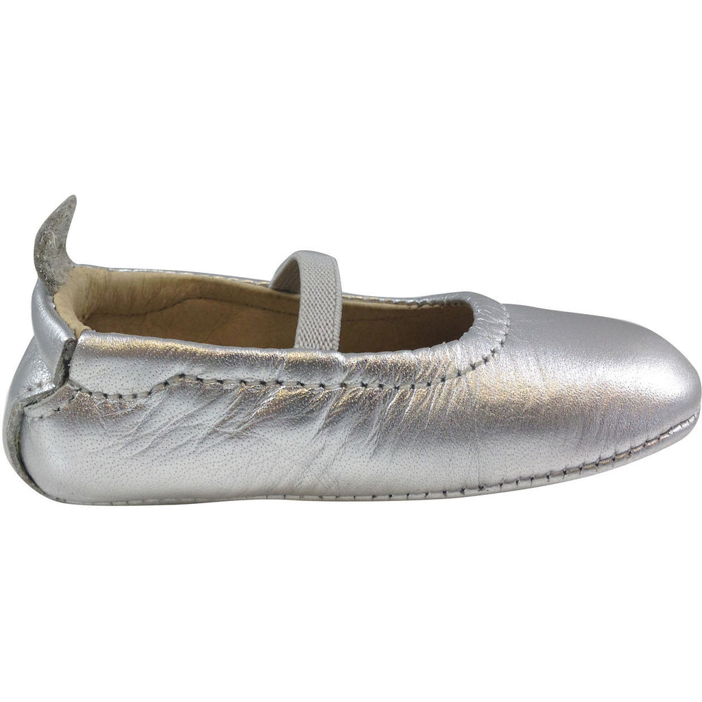 Old Soles Girl's 013 Silver Leather Luxury Ballet Flat – Just Shoes for ...