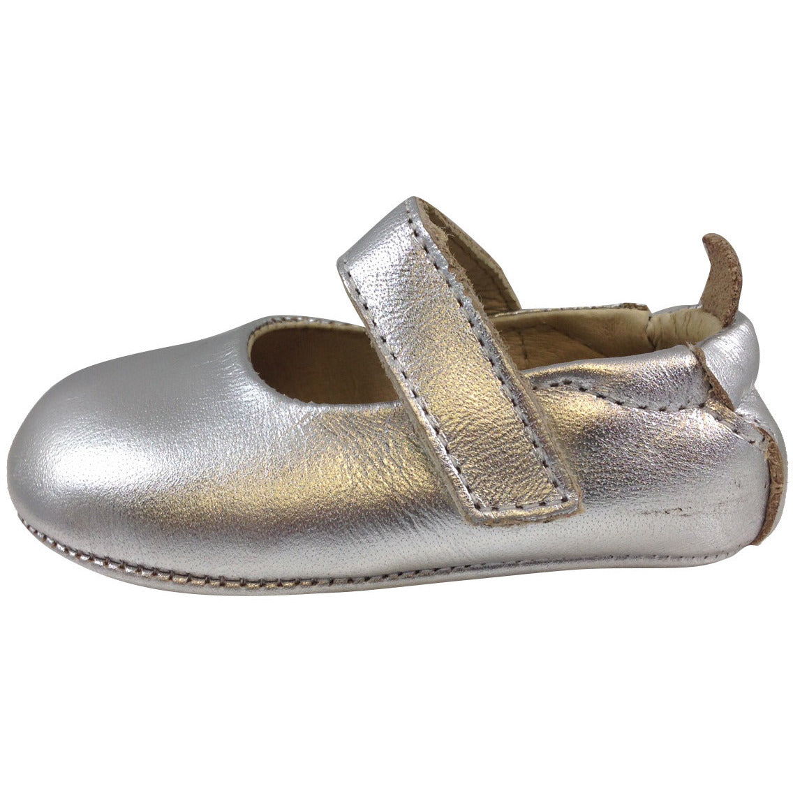 Old Soles Girl's 022 Silver Leather Gabrielle Mary Jane Shoe – Just ...