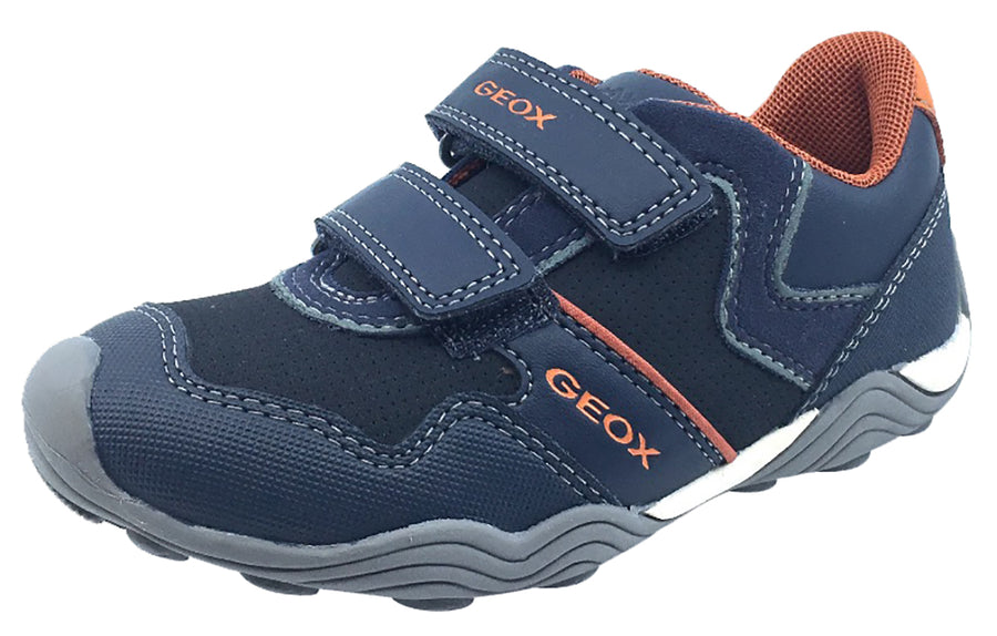 GEOX Boy's Arno Hook and Loop Sneaker – Just Shoes for Kids