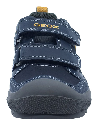 Geox Boy's J Artach Velcro Hook and Loop Sneaker Shoes, Navy/Ye – Just Shoes for Kids