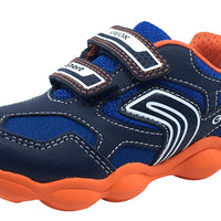 sponsor Misleidend Maestro Geox Boy's Munfrey Leather Navy Orange Double Velcro Sneaker – Just Shoes  for Kids