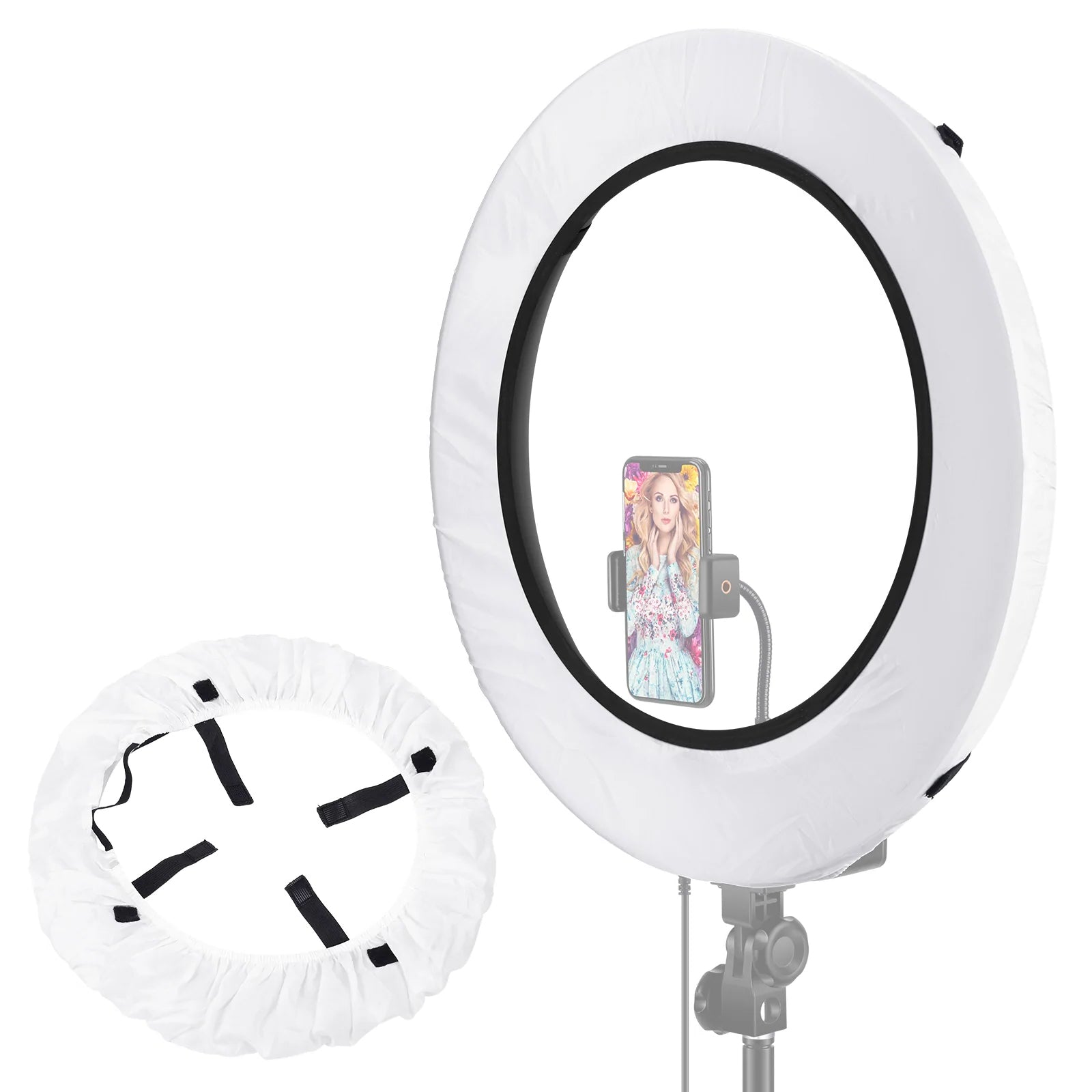 Anneau lumineux avec téléphone portable trépied, 10,2 pouces Led Ring Light  Ring Light avec 62