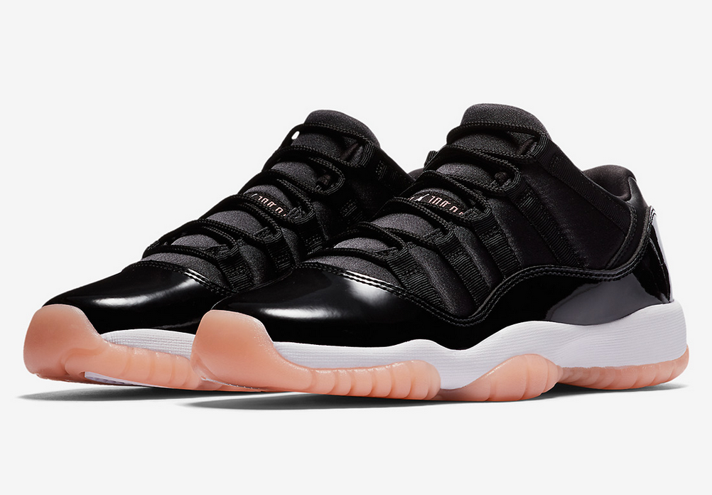 black and peach jordan 11