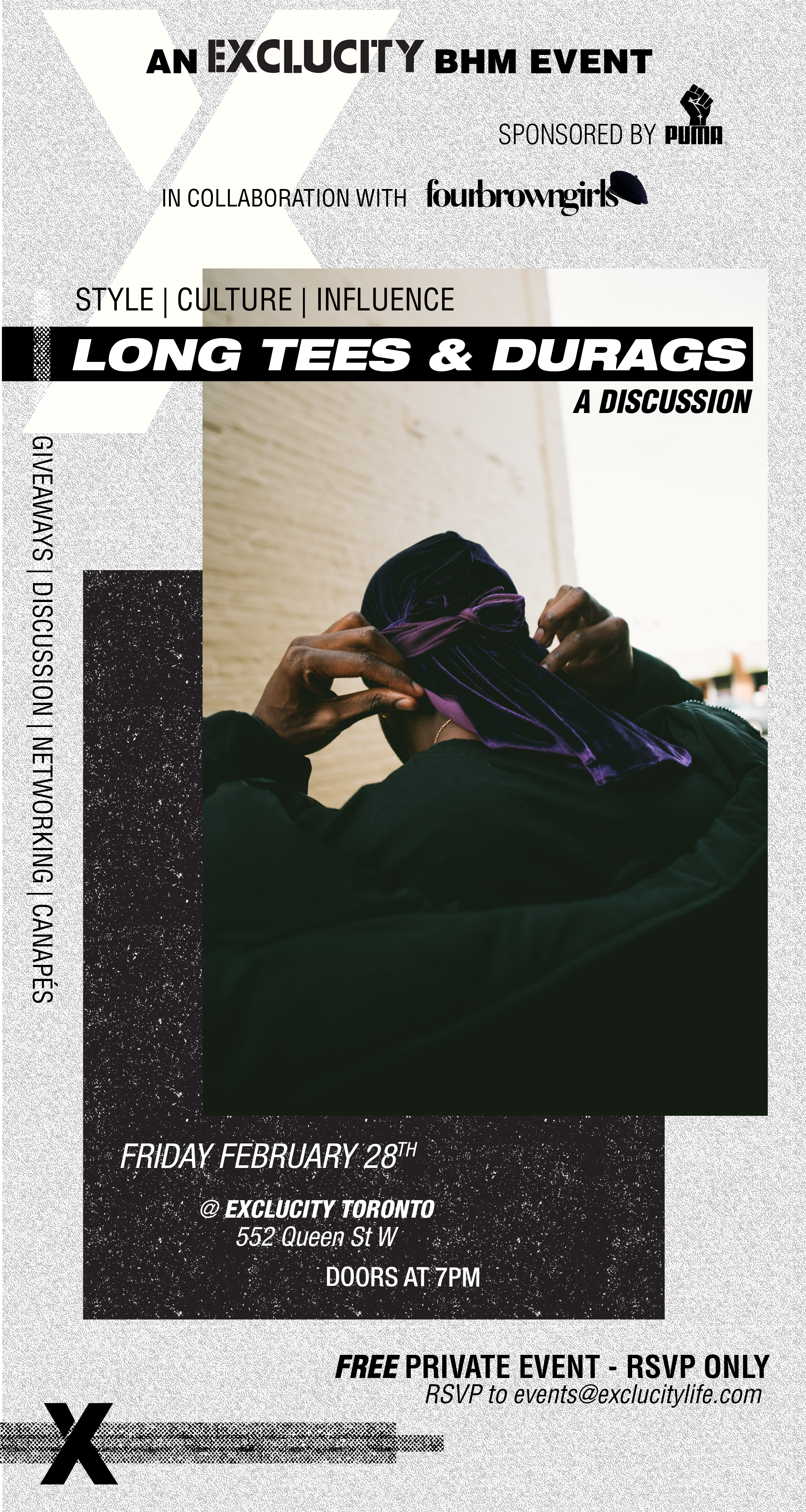 Long Tees & Durags, a discussion event hosted at Exclucity Toronto, 552 Queen St West.