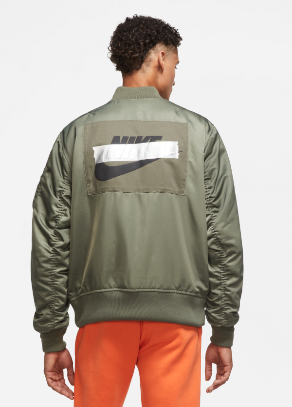 nike long bomber jacket