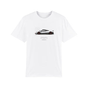 Pagani Automobili Men's T-shirt Zonda 5 | 25th Anniversary - White - Prestige Imports Store