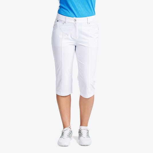 Swing Out Sister Ladies Pull On Capris in Optic White – GolfGarb