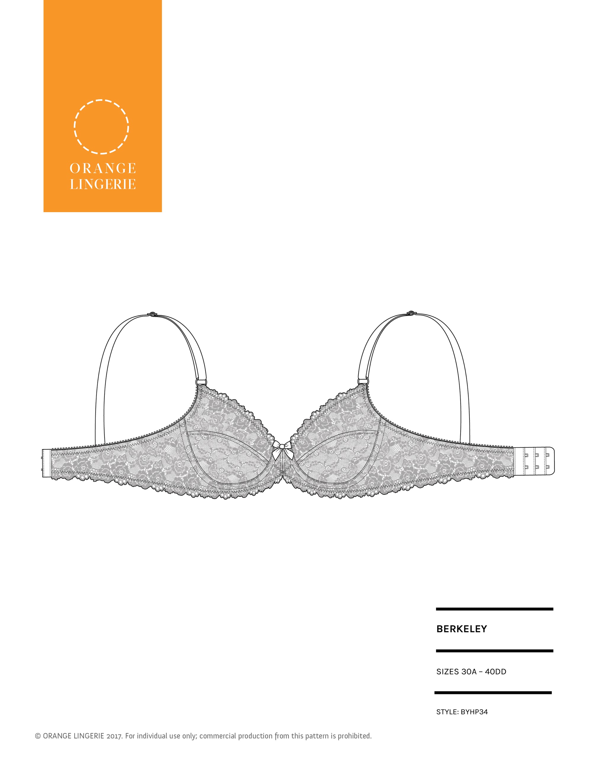 White bra on orange background.Concept, feminine brassiere