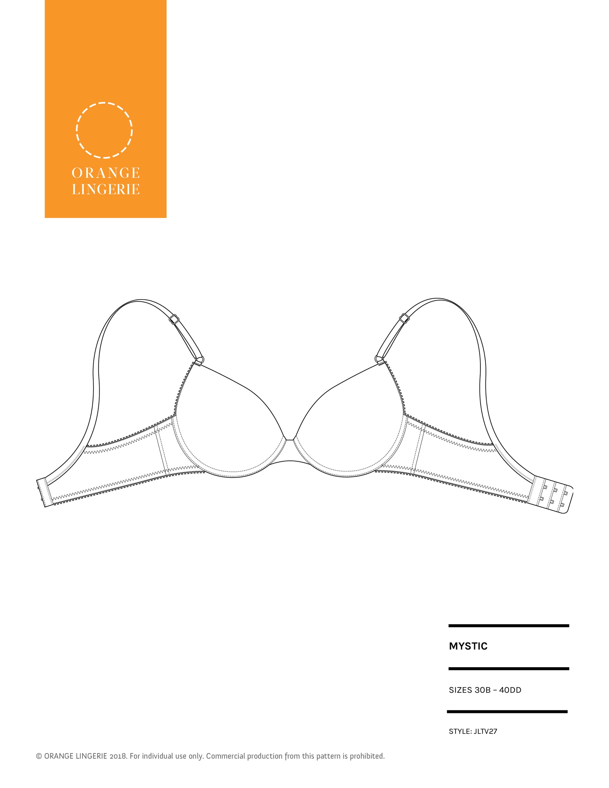 the Vivien bra pattern (Variation One: Pattern Booklet and band