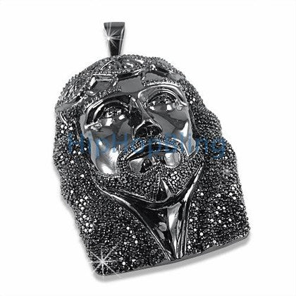 large jesus piece with black diamonds