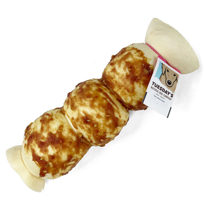 Beef Basted Cheek Roll Dog Chew -Chicken Basted : 10-12"