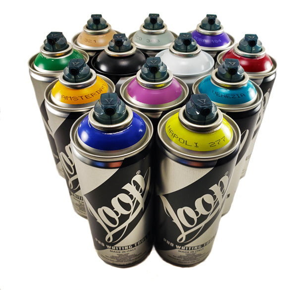 Loop Spray Paint Set of 24 400ml Cans - Master Color Set - InfamyArt