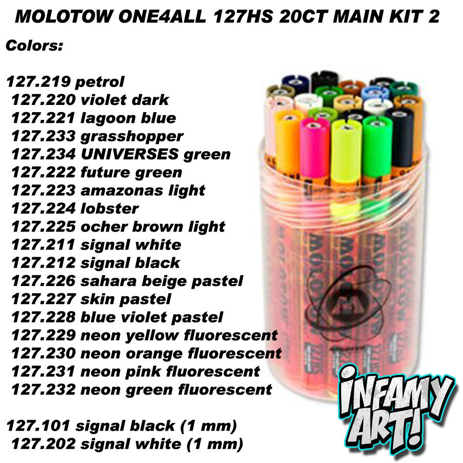 Molotow One4all Color Chart