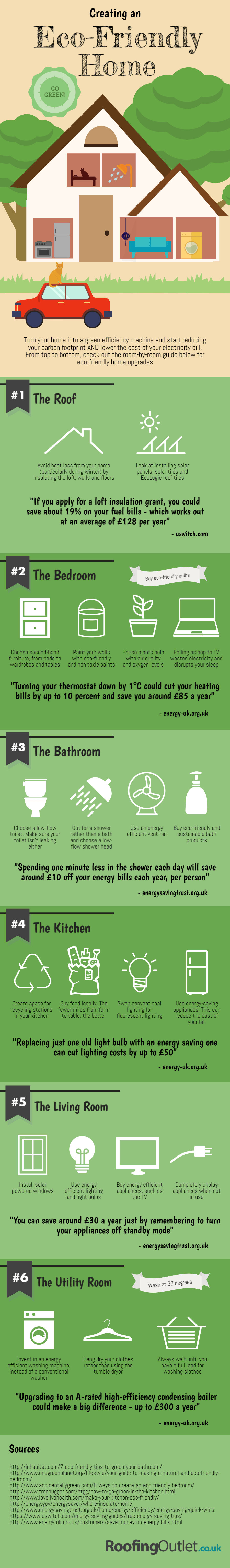 Ecofriendly home infographic