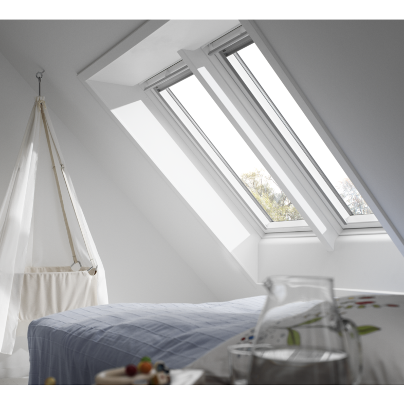 VELUX GGL MK10 White Painted Centre-Pivot Window (78 x 160 cm) Roofing Outlet