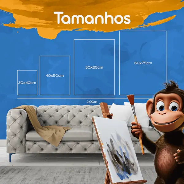 Kit de Pintura Numerada - Cactos e Pôr do Sol no Deserto 4