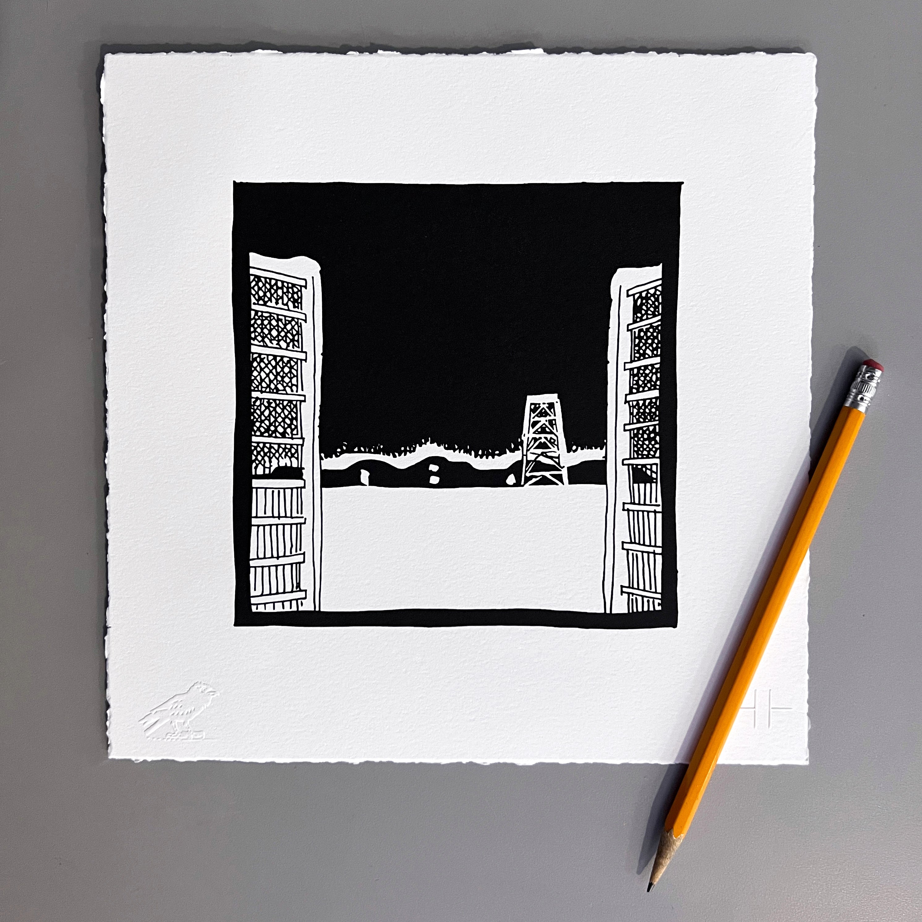 His Dark Materials, Bolvangar Lights print, open edition (unsigned) by Philip Pullman