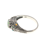 Jewel Of Colour - Estate Sterling Silver Opal Ring (ER114)