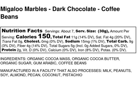 Migaloo Marbles, Dark Chocolate Coffee Beans