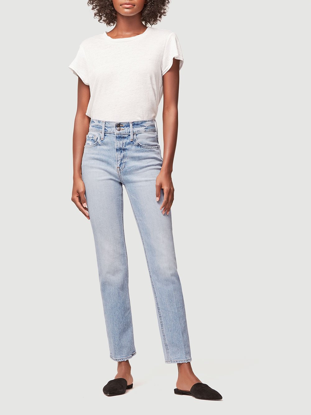 frame le sylvie slender straight heritage jeans