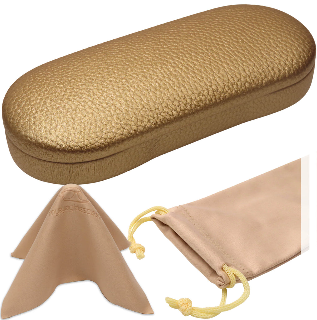 Women Glasses case holder - Small Eyeglass Case w/ Pouch & Cloth