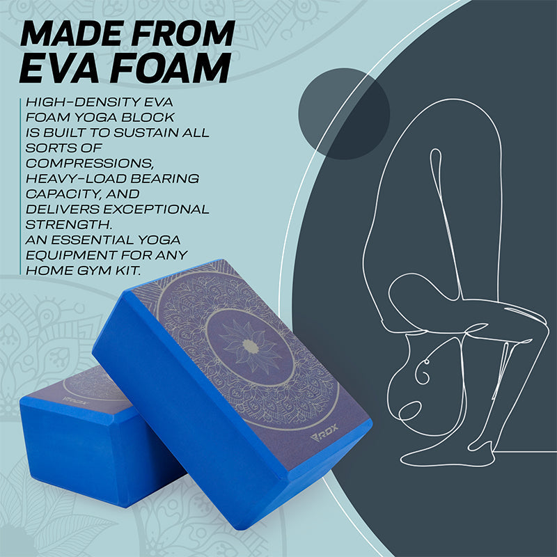 RDX D18 high density EVA foam yoga blocks Non-Slip Brick – RDX Sports