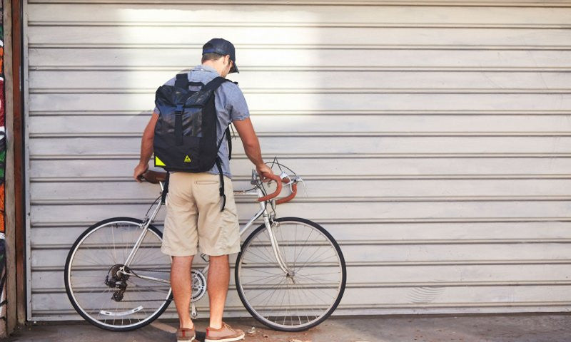 biking with a backpack