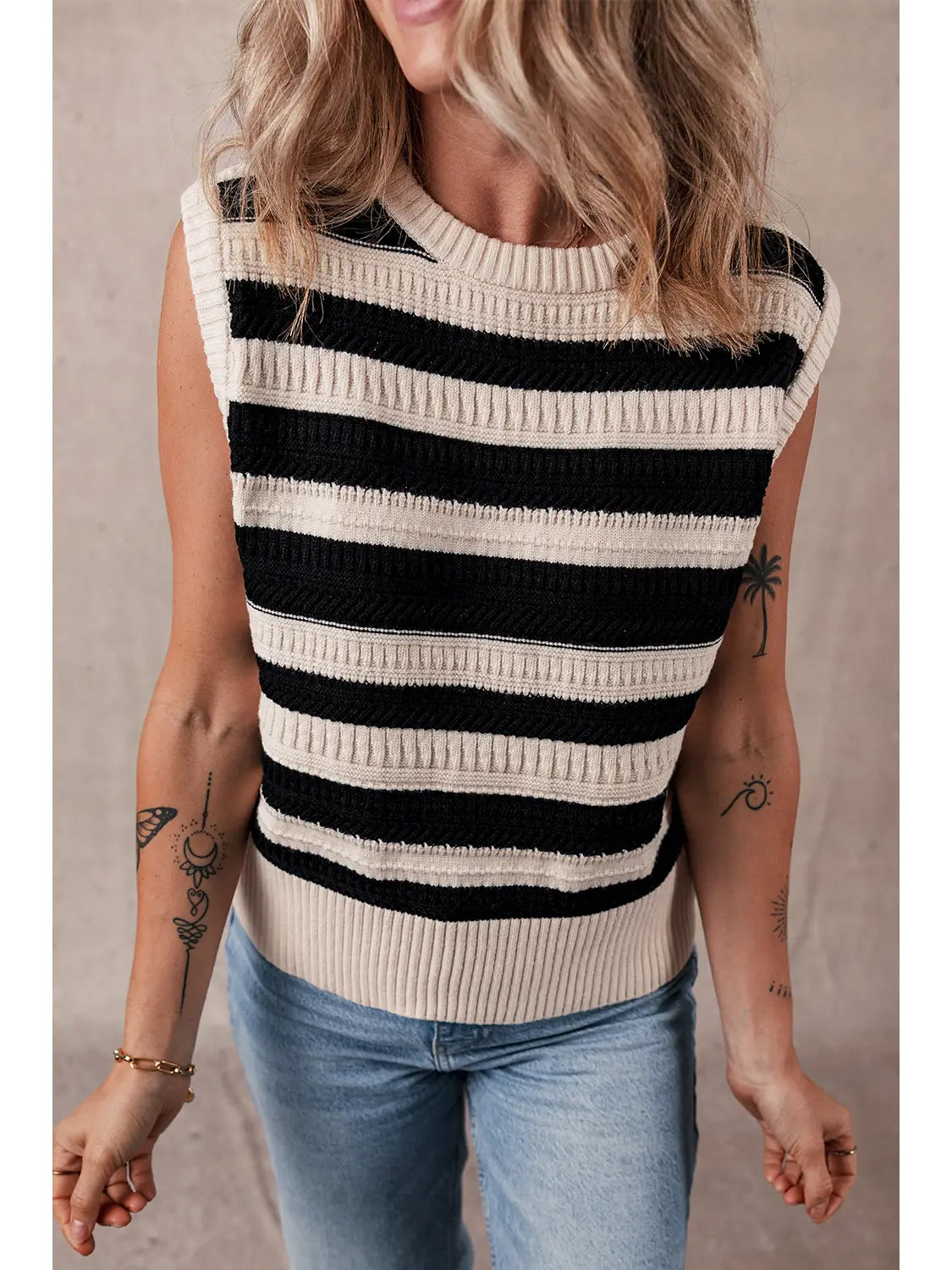 Knitted Stripe Tank Top