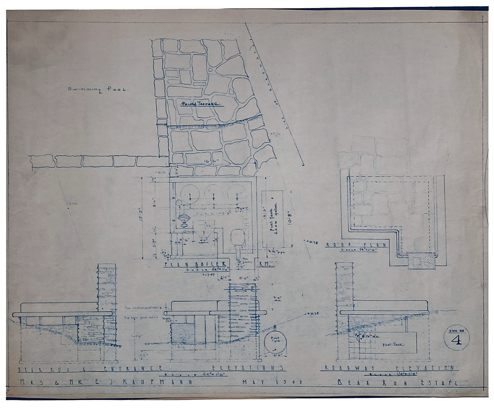 frank lloyd wright waterfall house plan