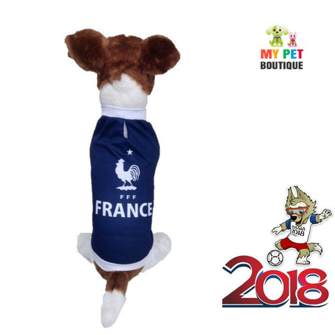 France Dog Soccer Jersey- T-Shirt-world cup 2022-Qatar-Fifa – J&D Trading