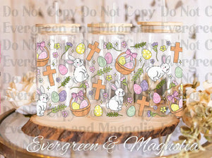 EasterBunniesEggsCrossCup - Evergreen & Magnolia