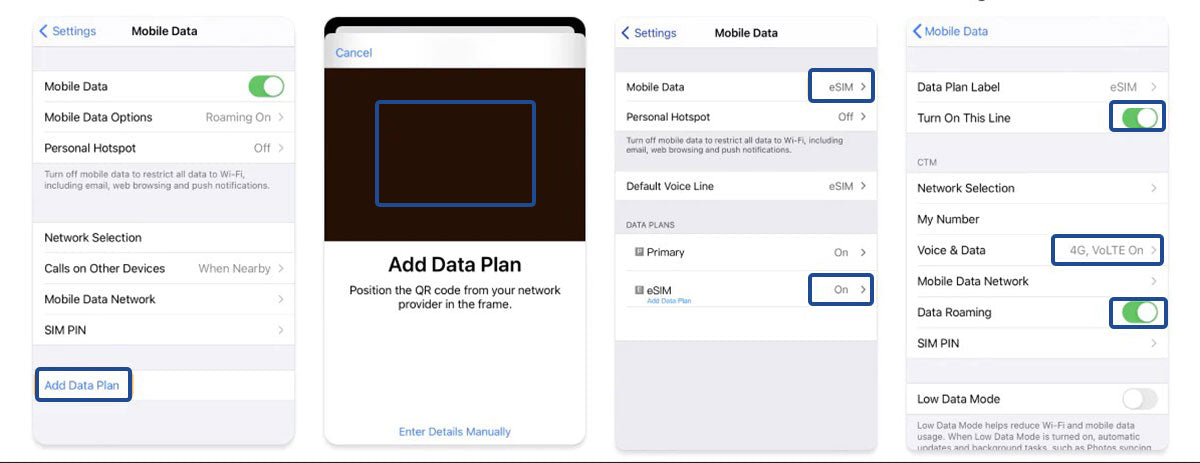 Install eSIM To iOS Devices Using QR Code-MicroEsim