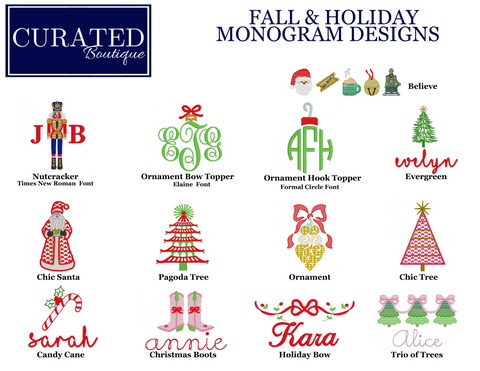 Fall and Holiday Monogram Designs Page 3